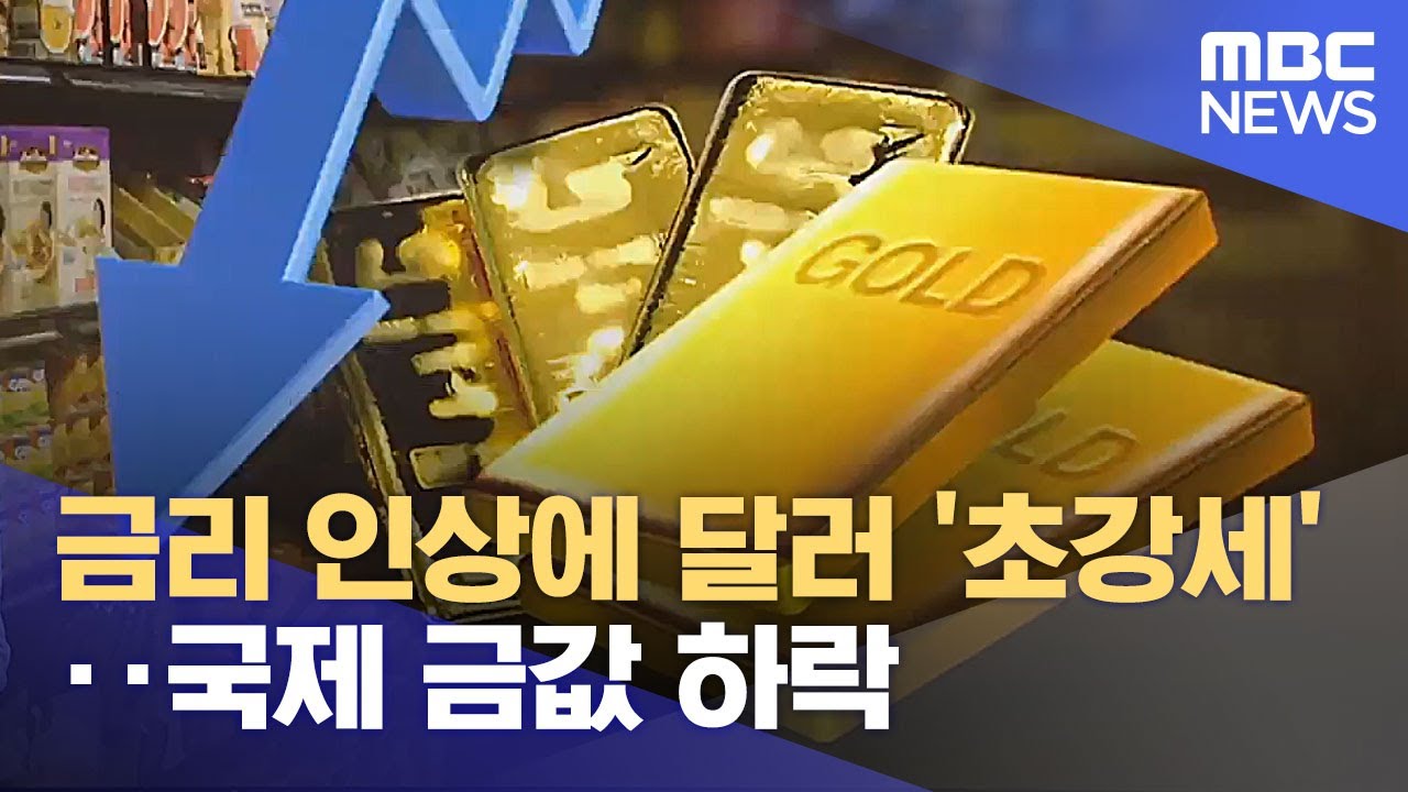 금리 인상에 달러 '초강세'‥국제 금값 하락 (2022.07.25/뉴스투데이/MBC)