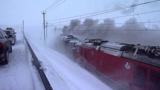 Schneeräumung am Bernina Pass 2015