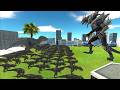 Monster X (Final Wars) Vs 100 T - Rex? Animal Revolt Battle Simulator