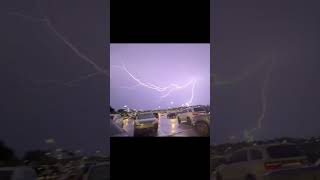 Powerful Lightning Strike ⚡⚡ || Thunder Lightning 😱 #shorts