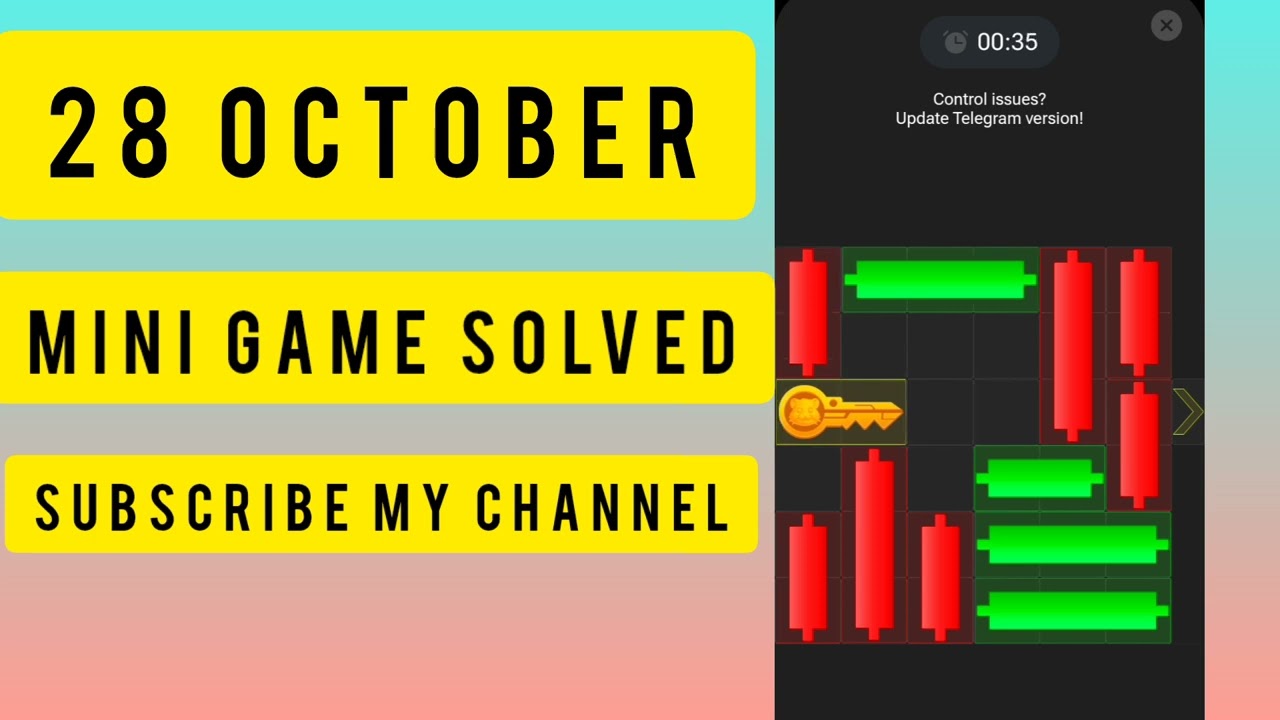 Mini Game Today 28 October Hamster Kombat How To Solve Mini Game Puzzle in Hamster Kombat SOLVED