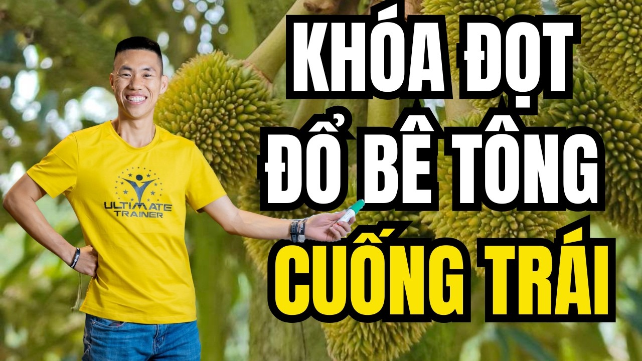 Trên tay thùng chứa Vũ khí tối thượng chống rụng trái sầu riêng | Phạm Đức Thiện