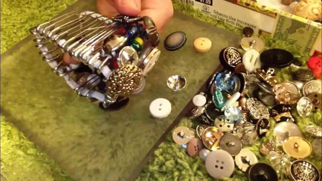 halfass craft safety pin kandi button bracelet jewelry craft tutorial YouTube