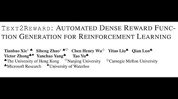 [short] Text2Reward: Automated Dense Reward Function Generation for Reinforcement Learning