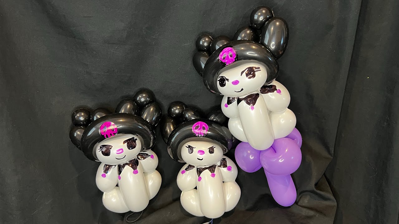 Kuromi balloon tutorial line twisting