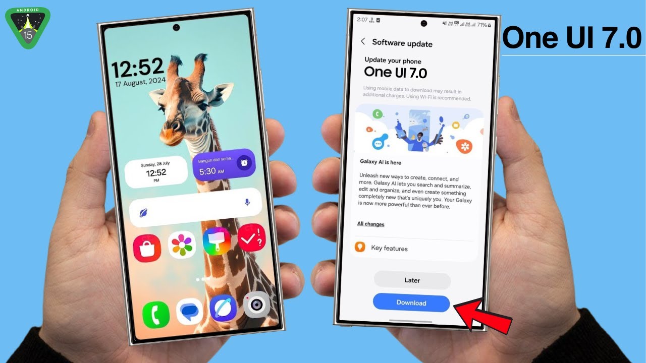 One UI 7.0 Android 15 - Yes, it's FINALLY HERE! - YouTube