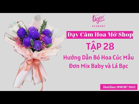 Video Hướng Dẫn Bó Hoa Cúc Mẫu Đơn Mix Baby và Lá Bạc - Dạy... - youtube