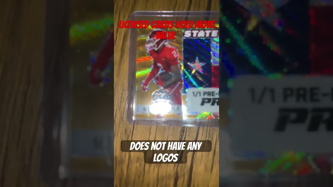 Licensed vs. Unlicensed football cards. What’s the difference? 