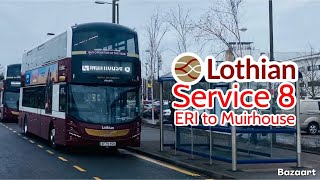 Lothian Buses Service 8 ERI to Muirhouse • Volvo BZL DD 714 SF74YOK • FRV 12/2/25