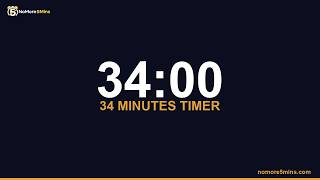 34 Minute Timer — 34 Minute Countdown Timer with Alarm