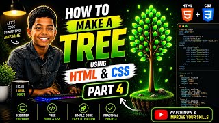 Part 4 - HTML CSS Project: Beautiful Tree Design #codestrumwithaniket #htmlcss