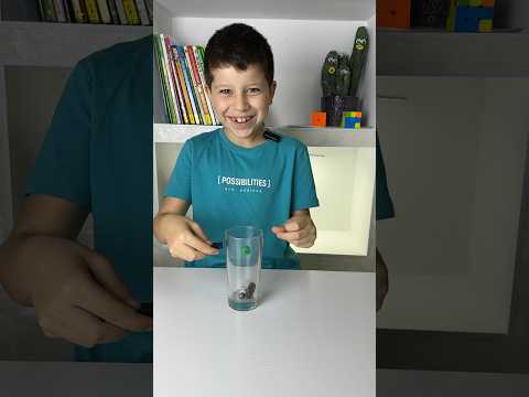 Как разместить предметы в стакане? #эксперимент #экспериментыдлядетей