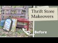 THRIFT STORE MAKEOVERS! (Updating old thrift store home good furniture with paint)