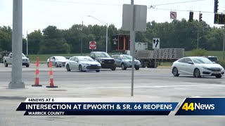 Continuous flow intersection opens at Epworth & SR 66