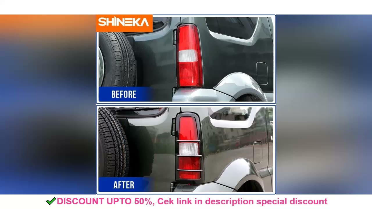 SHINEKA Car Rear Light Lamp Decoration Cover Tailight Lamp Guards Trim Sticker Fit For Suzuki Jimny