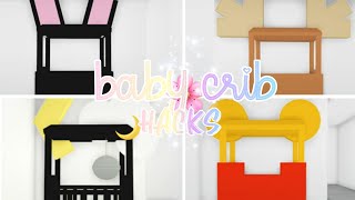 Adopt me baby crib hacks ▪︎adopt me building hacks▪︎ || Official Pineapples