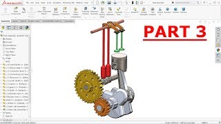 Solidworks tutorial Design of  Single cylinder Engine Part 3