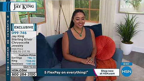 Jay King Sterling Silver CushionCut Chrysocolla Ring