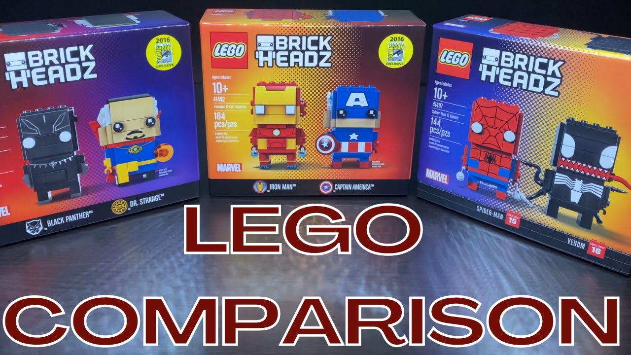 Comparing Every Lego Marvel SDCC Brickheadz