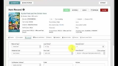 Viewing Item Record Information