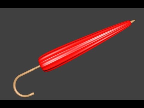 how to make a closed umbrella in blender 3d v2.76 :spoken tutorial