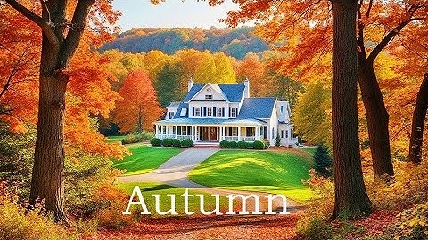 Beautiful Autumn Colors in Countryside 2025 Ambient Fall Foliage and Cozy Homes