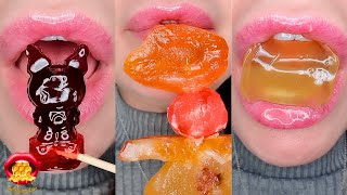 Satisfying ASMR Eating Sounds 4D GUMMIES JELLY CANDIED FRUIT Mukbang 먹방