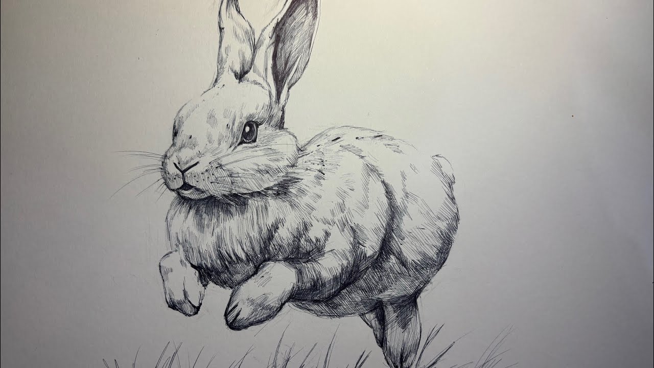 토끼 볼펜드로잉