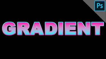 Gradient text with a reverse colored outline | PHOTOSHOP TUTORIAL - TEXT EFFECT