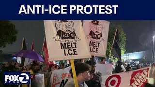 Anti-ICE protests in Emeryville against Target and Home Depot