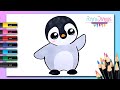 Cómo dibujar un PINGÜINO kawaii - Paso a paso