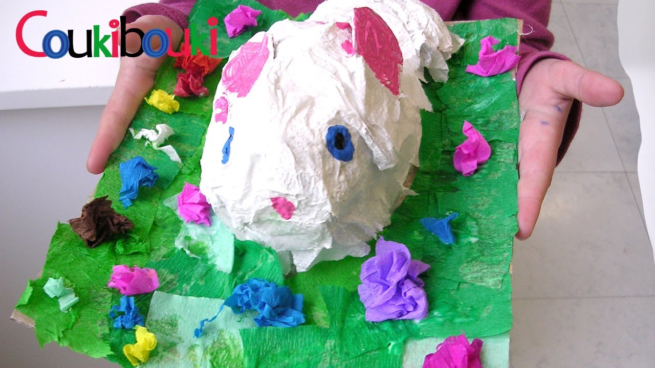 Lapin En Papier Mache Cours Coukibouki Rabbit Paper Mache Youtube