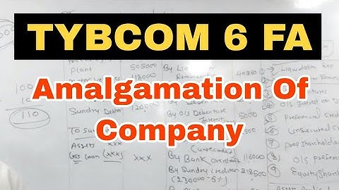 TYBCOM 6 Amalgamation Of company By Atul Sir