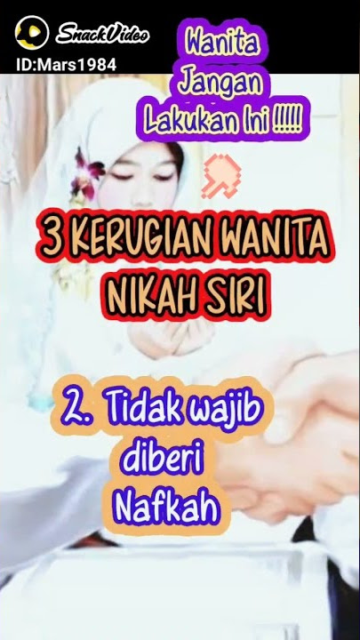 Nikah Siri Bukan Satu-satunya Solusi