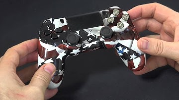 "US Patriot" PS4 Custom Controller by Gimika.com