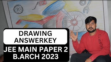 🔴DRAWING ANSWER KEY  JEE MAIN PAPER 2  B.ARCH 2023  2d composition WITH motor cycle #jeemainpaper2