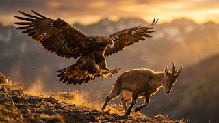 Golden Eagle's Brutal Hunt | The Moment a Giant Eagle Carries Off Its Prey