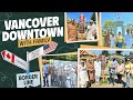 Vancouver downtown , canada usa border line