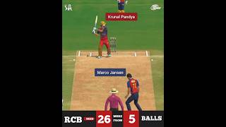 RCB v/s PBKS | Krunal pandya 's Swag | Real Cricket™