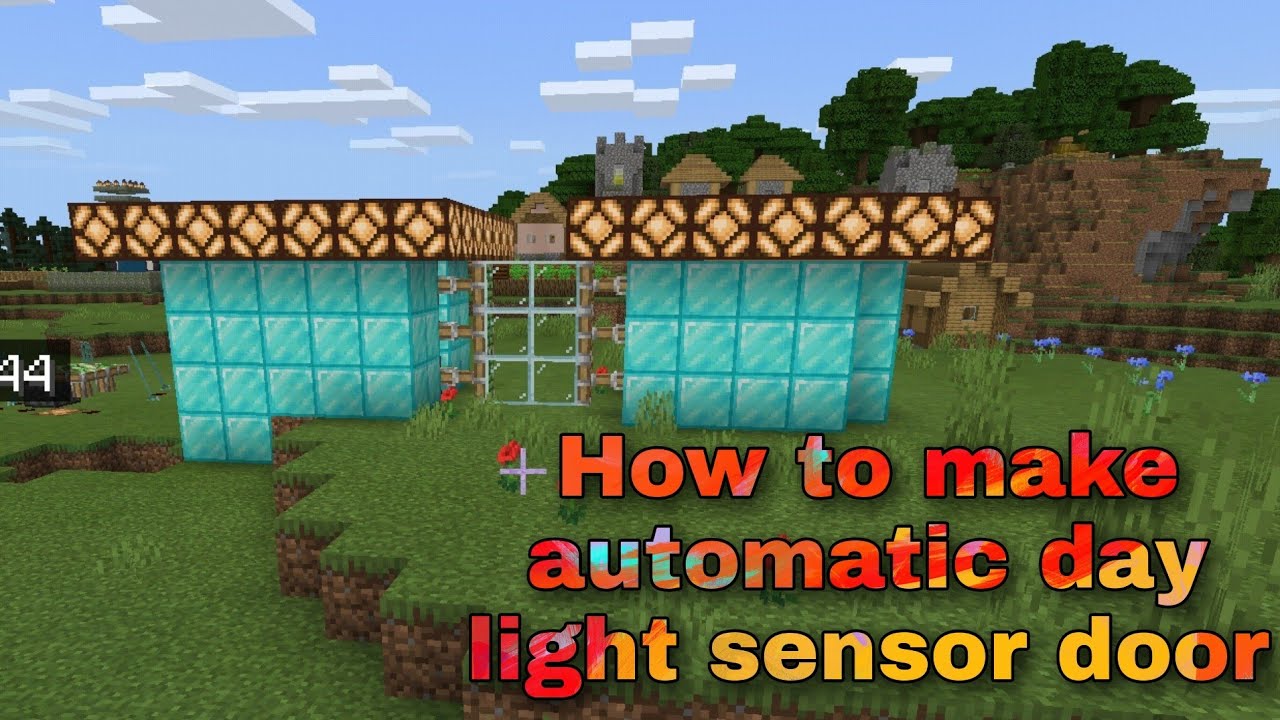 How to make automatic day light sensor door for minecraft sunlightdoor
