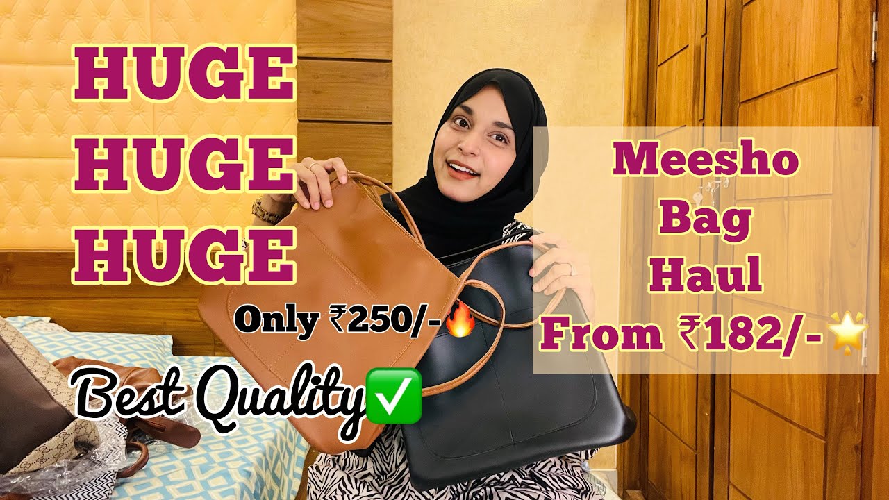 HUGE MEESHO BAG HAUL | Affordable | Must Watch Haul from ₹185/- ✅ | Fathima Nazeem 