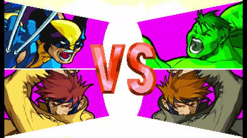 Marvel vs Capcom 1 ( Arcade ) - Wolverine / Gambit Playthrough ( Feb 25, 2019 )