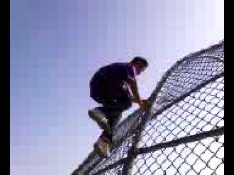 Mexican Trying To Climb The Border!