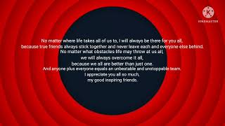 A Special Message For All My Friends/Fans