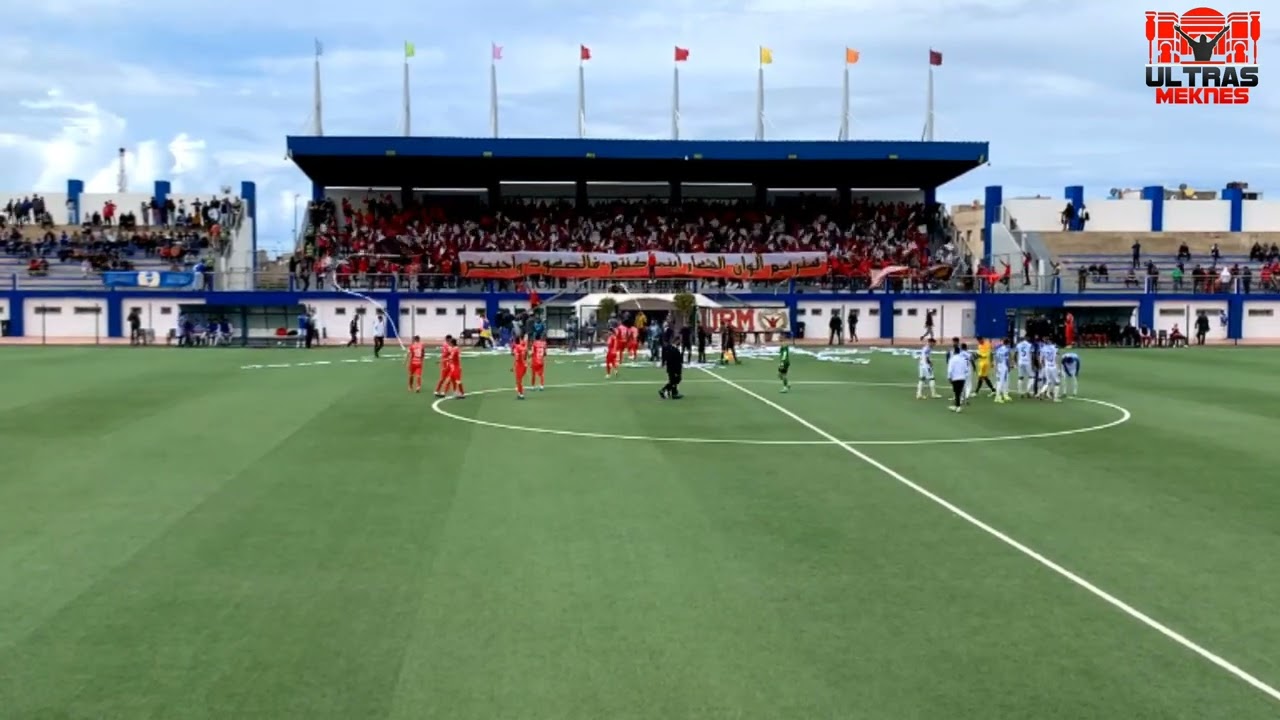 تنقل كبير و أجواء أكثر من رائعة من الجمهور المكناسي في ملعب المنصورية ultras remen 2022