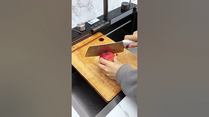 Lefton Two Waterfall Faucets Kitchen Sink with Digital Temperature Display & LED Lighting-KS2206