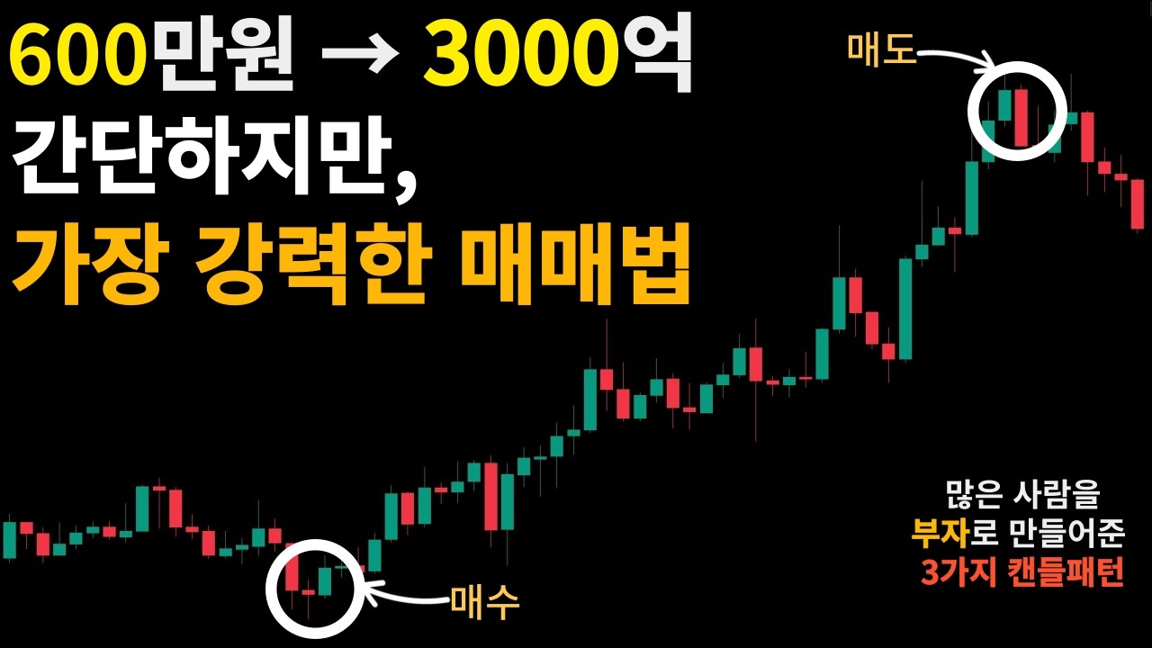 간단하지만 가장 확률높은 캔들을 활용한 매매법 TOP3 (600만원 → 3000억을 만들 수 있었던 워뇨띠의 캔들 매매법)