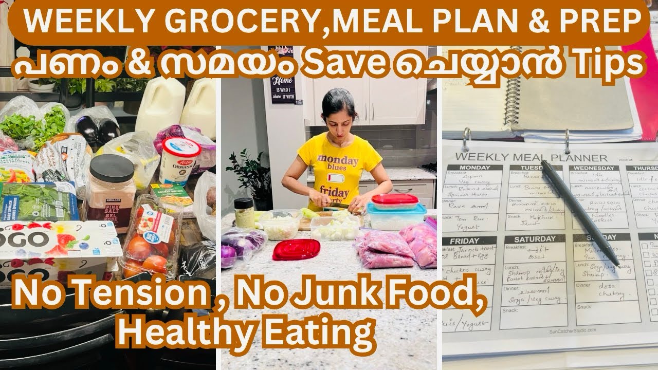 👉🏻ഇങ്ങനെ ആണ് ഞാൻ Weekly Meal Plan Meal Prep ചെയ്യുന്നത് |Grocery Haul | #mealprep #mealplan #grocery