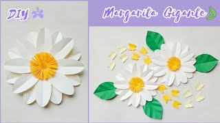 DIY 💗 - Como hacer Flores GIGANTES de papel / MARGARITA / Paper Daisy / Lindas y Fácil🌼🥰