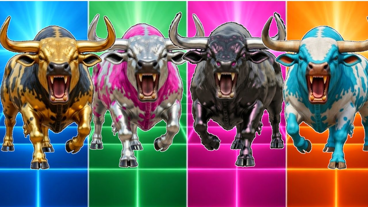 Funny Cow 🐄🆚 Funny bull 🐂🆚 Funny buffalo 🐃 🆚 Funny cow 🐃Tiles Hop EDM Rush- #tileshop #coffindance
